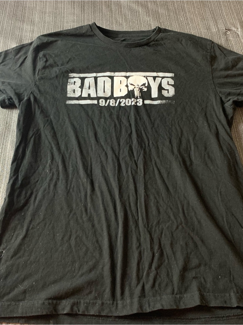 Bad Boys Skull 09.08.23 Tee Top T-shirt Black